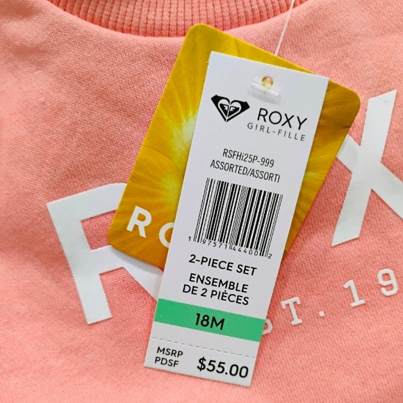 ROXY NEW Logo Crewneck Sweatshirt & Sweatpants - Picture 13 of 14